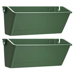 2 PCS Hanging Flower Pot Vertical Wall Planter Boxes Outdoor Window Pots Rectangular Wall Mount  for Hall Balcony Garden