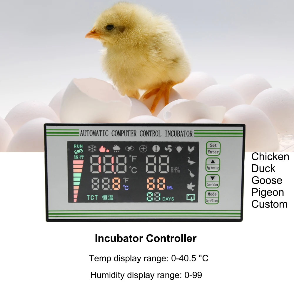 

Yieryi Professional Egg Incubator Controller XM-18S Smart Thermostat Full Automatic Temperature Humidity Control AC110V-220V