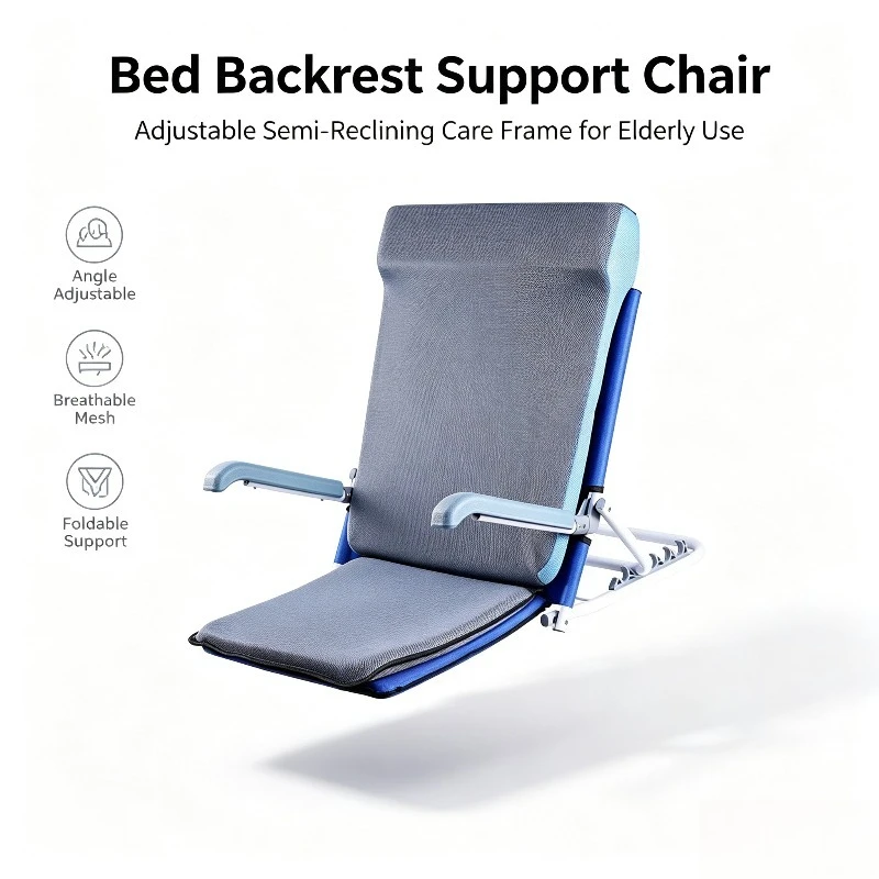 Adjustable Bed Backrest Support Bracket, Multi-purpose Half Lying Cushion Holder for Elderly Bed Rest Use