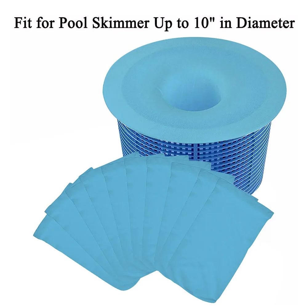 Skimmer de piscine, chaussettes de nettoyage de piscine, maille en Nylon réutilisable pour filtres, paniers, accessoires