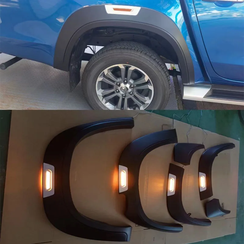 Wheel Arch Mudguards For Mitsubishi L200 Triton 2019 2020 2021 2022 2023 LED Fender Flares Car Styling