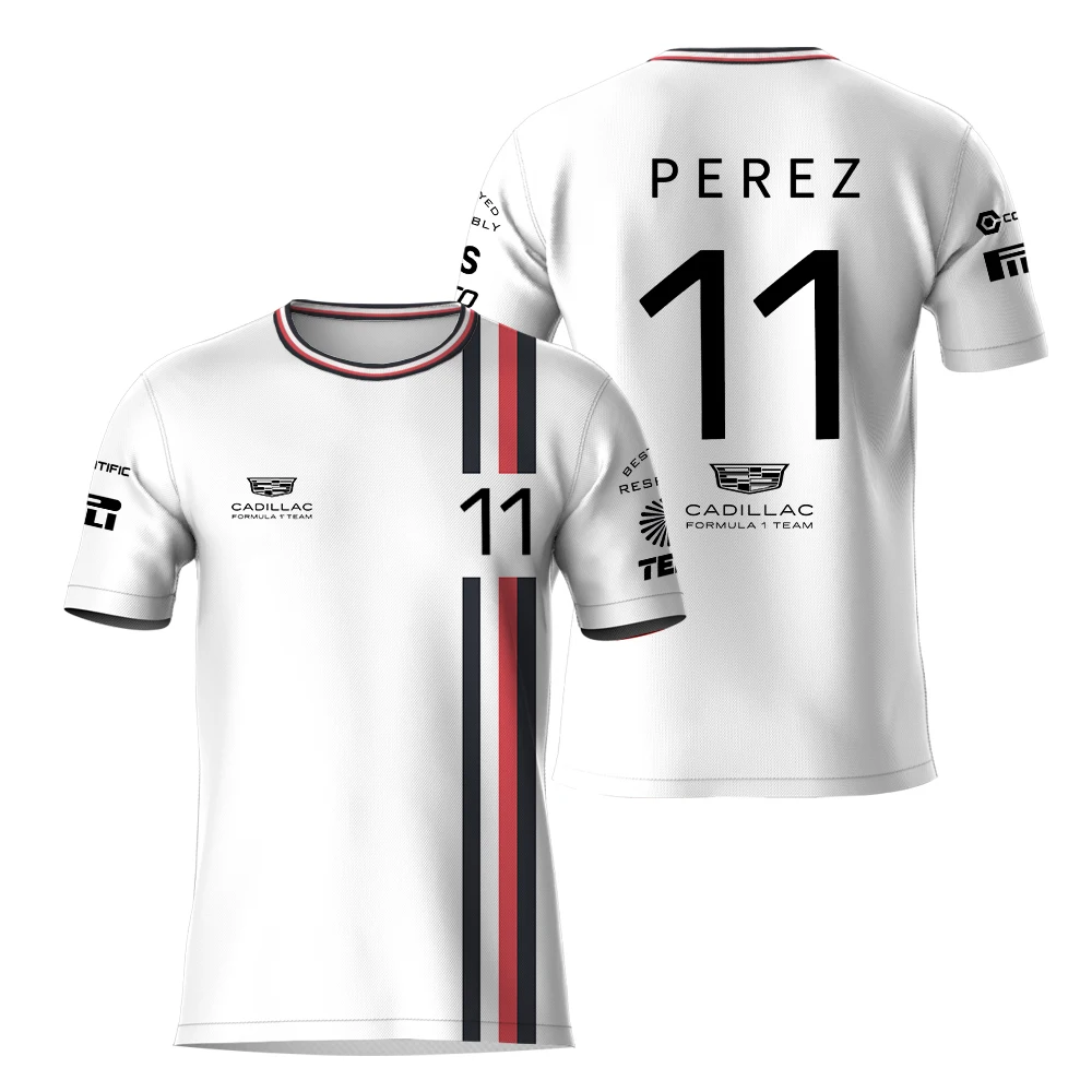 2026 Summer New Formula 1 Racing T-Shirt for Outdoor Extreme Sports Enthusiasts and Fans of Driver Perez 11 Oversized Short
