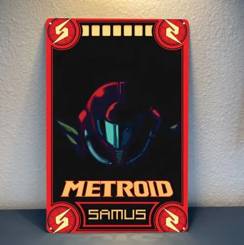 1p,Metroid Samus Video Game Metal Poster Tin Sign 20*30cm