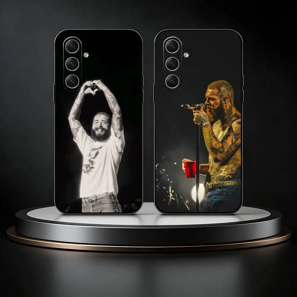 

Pop King P-Post Malone Phone Case For Samsung Galaxy A73,A21s,A22,A31,A52,A53,A71,A41Soft Black Shell
