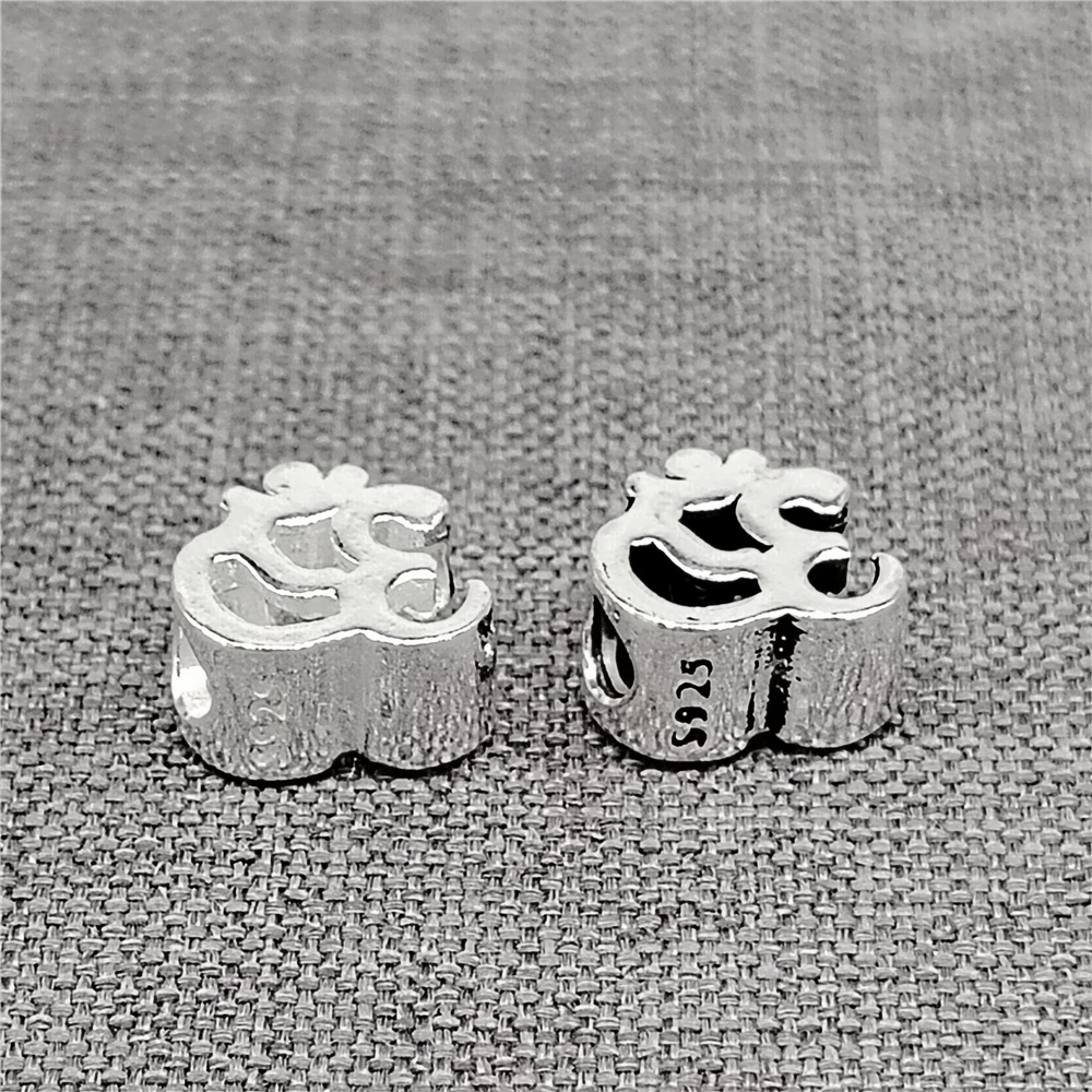 4 قطع من 925 فضة OM الخرز ل اليوغا التأمل قلادة سوار