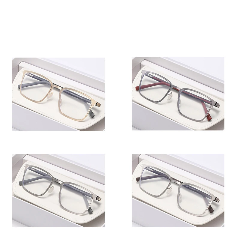 Photochrome Myopie-Brille, Business-Vollformat, modisch, ultraleicht, für Herren, quadratisch, Tr90-Tempel, Myopie-Brille 8405 – Detail 6