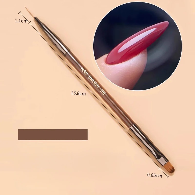 Pinceaux à ongles-Art Gel acrylique Kolinsky brosse fournitures de manucure outils accessoires produits trucs ongles Tech brosses choses