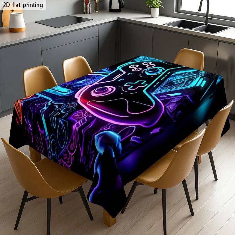 1pc Video Game Controller Tablecloth Compatible for //Xbox/PC - Machine-Washable Gaming Table Cover, Durable Desk for /Outdoor U