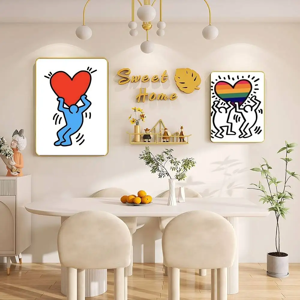 ملصق فيلم K-Keith Haring صور جدارية لغرفة المعيشة ديكور الخريف وغرفة النوم #4