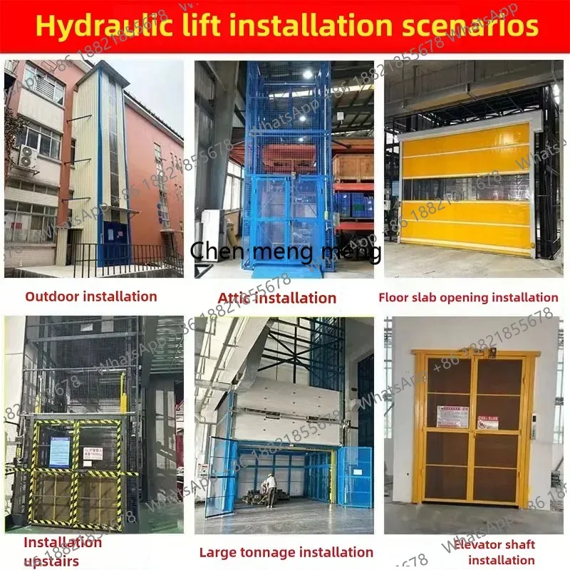 2-12m Factory Price Outdoor Freight Material Transport Hydraulic Lifting Platform Construction Lift Load Lifter Customized