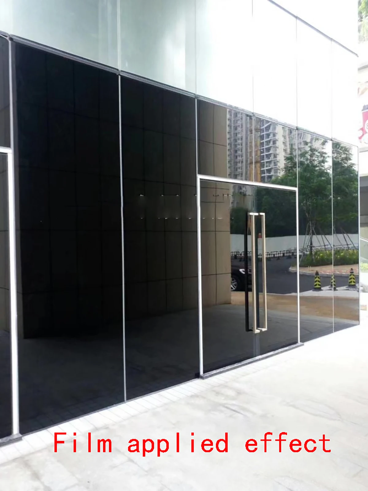 1 Piece of 0.08mm Thick 50cmx100cm Black Glass Thermal Insulation, Sun Protection, and UV Protection Film