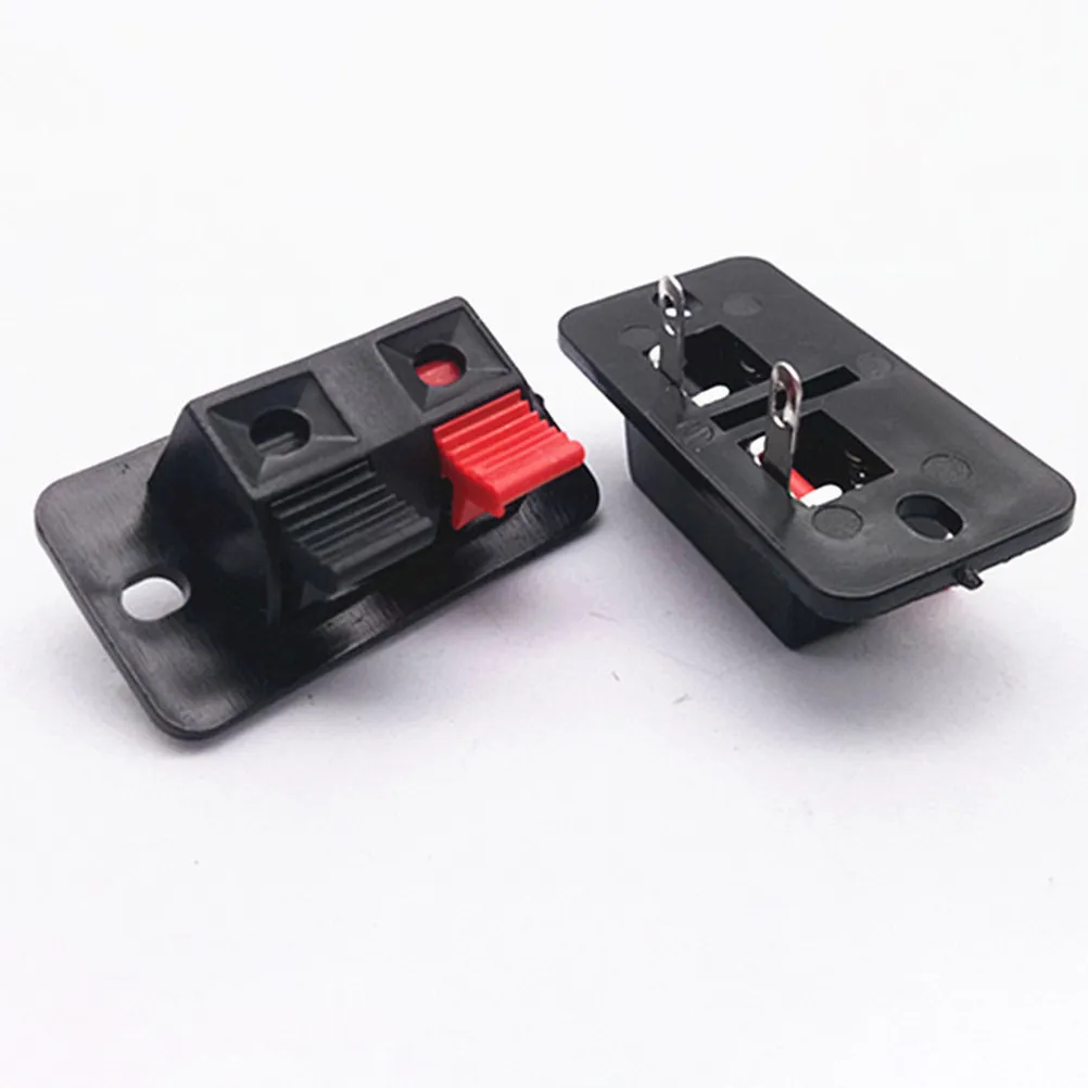 30Pcs Speaker Accessory Terminal Cup Connector Robust Plastic Iron Design Red Black Polarity Marking for Car Home Audio Speaker