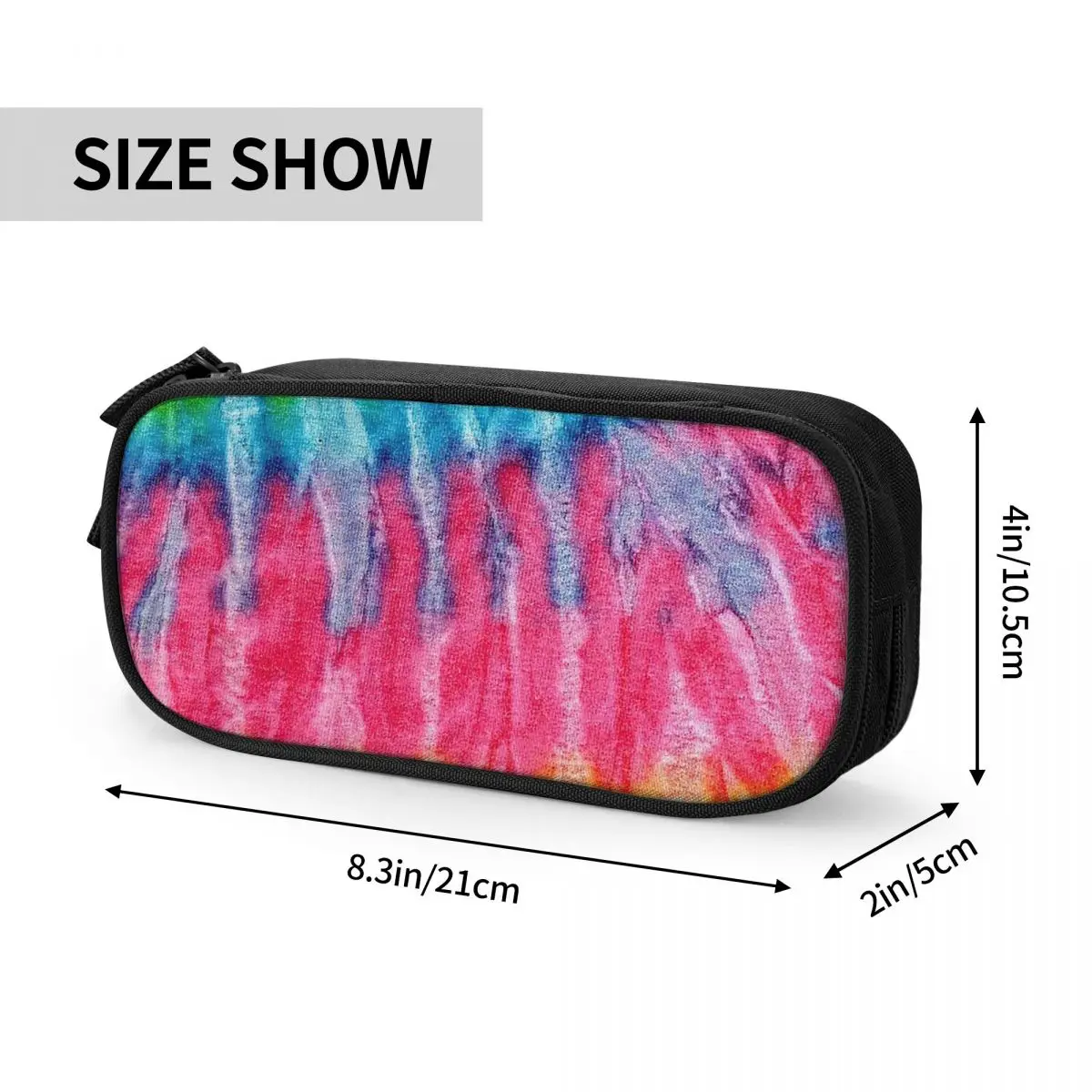 Tie Dye Shaka Peace Rainbow Pencil Cases Pencilcases Pen for Girls Boys Big Capacity Pencil Bags Students School Stationery