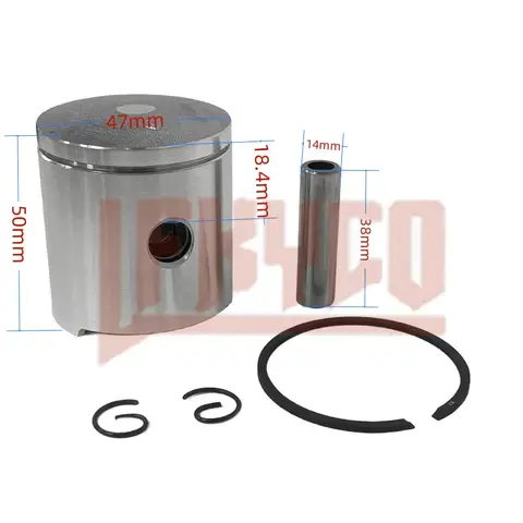TOHATSU NISSAN Outboard 2.5HP 3.5HP Parsun 3.6HP 47mm 피스톤 키트 용 2 행정 보트 모터 엔진 액세서리 309-00001 302-00011