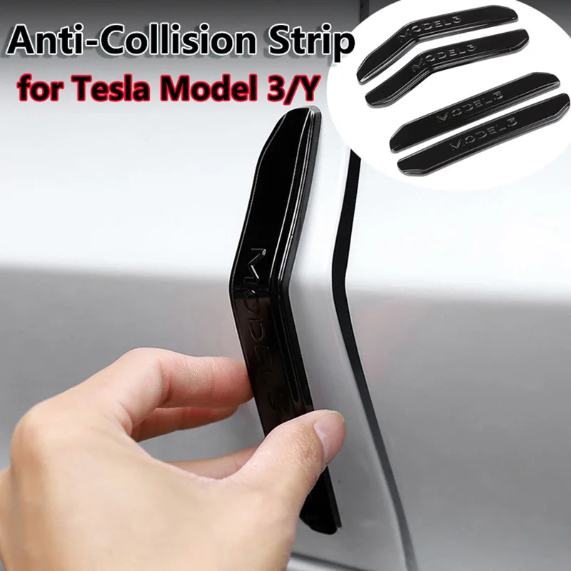 

for Tesla Model Y 3 Anti-Collision Door Strip 2023 Accessories Door Side Edge Protector Sticker Protection Guards Cover White