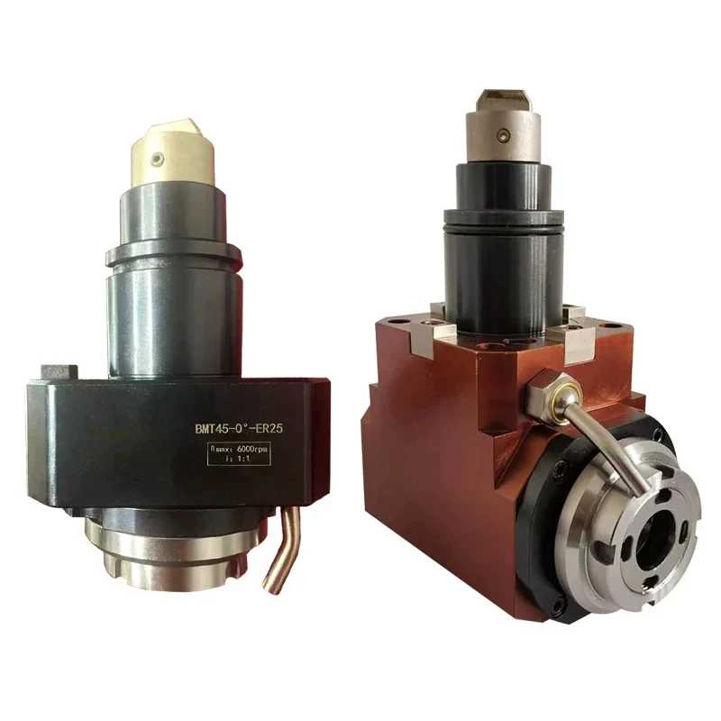 ER20/25/32BMT Power Turret Tool Holder for Turning and Milling, Fixed Tool Holder, 0°/90° Side Milling Power Head, for X-Axis An