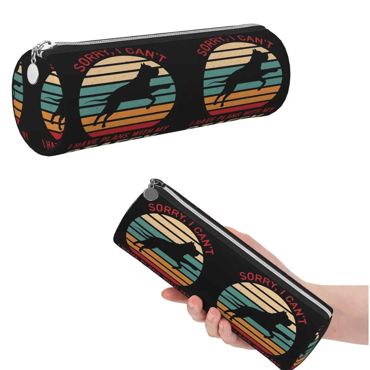 Funny Staffordshire Bull Terrier Dog Pencil Case for Boy Girl Gifts Cylinder Pen Box Pencil Bag Pen Holder