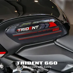 NEW For Trident 660 Trident660 2021 2022 2023 Accessories 3D Gel Epoxy Sticker Kit 3D Motorcycle Tank Pad Protection Sticker