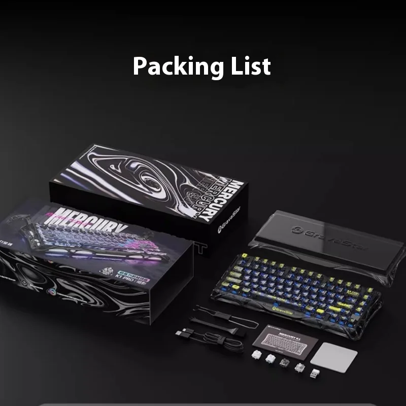Grava Star K1 Lite Wireless Mechanical Keyboard 75% Layout 4000mAh Hot Swap RGB BT 2.4G Wired FPS E-sports Gaming Keyboard Gifts