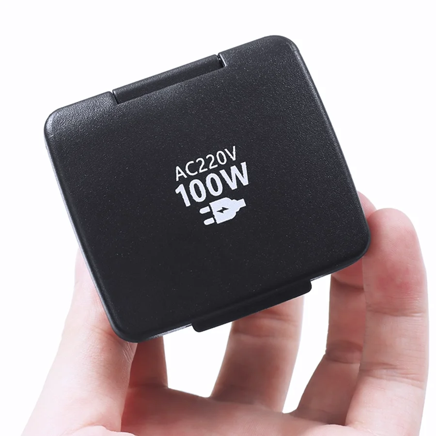 Wooeight Power Plug Converter Row Socket Modification Car Electronics Accessories For Toyota Land Cruiser LC300 Prado LC250