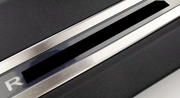 2PCS Fits For Land Rover Range Rover Velar 2018-2026 Silver Steel Front Outer Door Sill Threshold Scuff Plate with light