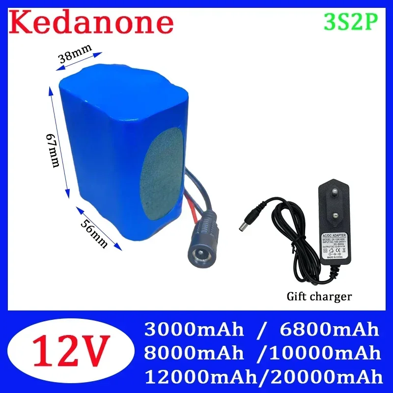 

12V 6800mAh Li-ion Rechargeable Batteries for Monitoring with BMS Lithium Battery Packs Protection Board Monitoring Equipment