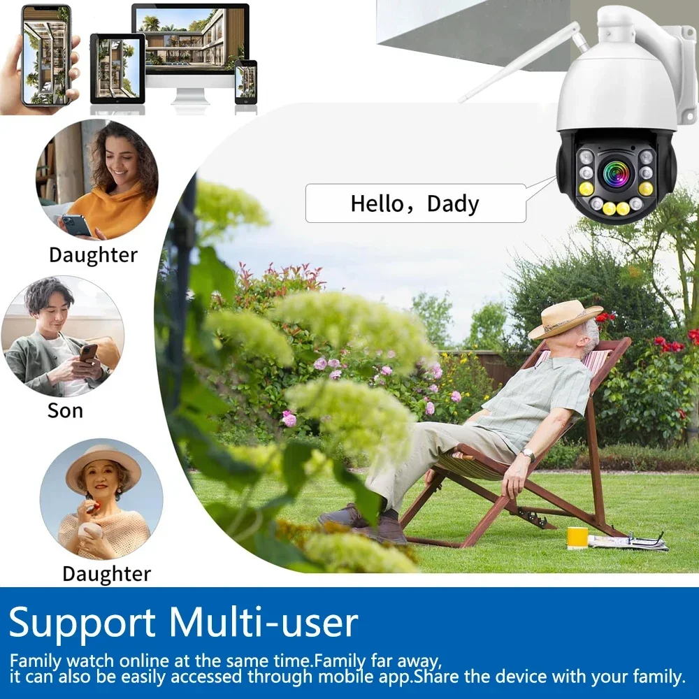 50X زووم بصري CCTV واي فاي مراقبة الفيديو 4K 8MP كاميرا AI الإنسان كشف الأمن في الهواء الطلق PTZ كاميرا IP 60 متر اللون للرؤية الليلية