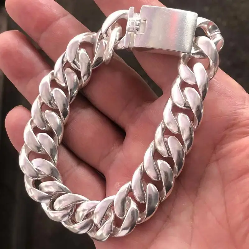 -Border Plain Bracelets Silver-Plated Jewelry