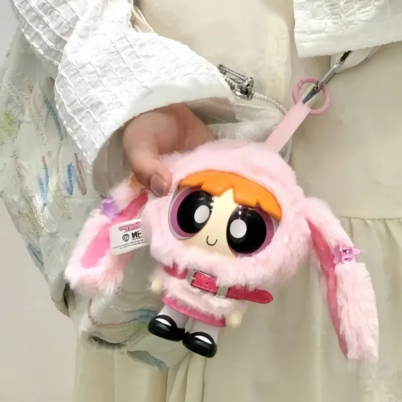 Toptoy X The Powerpuff الفتيات كيب عبر خلع الملابس الفينيل دمية صندوق أعمى أنيمي ألعاب كرتونية تغيير الملابس ديكور المفاتيح قلادة