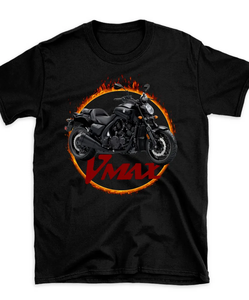 Vmax VMX 1700 Raven Black MOTORCYCLE T SHIRT Inspired by , Anime Retro Horror Pattern Y2K Summer