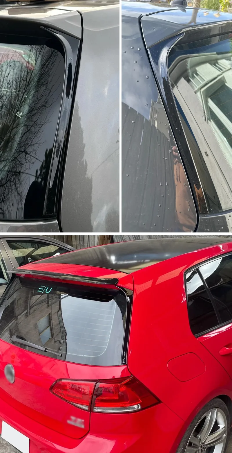 Für Volkswagen Golf 7 Mk7 2014 2015 2016 2017 2018 Zubehör Hinten Fenster Seite Flügel Stamm Spoiler Canard Canards Splitter 2 stücke – Detail 4