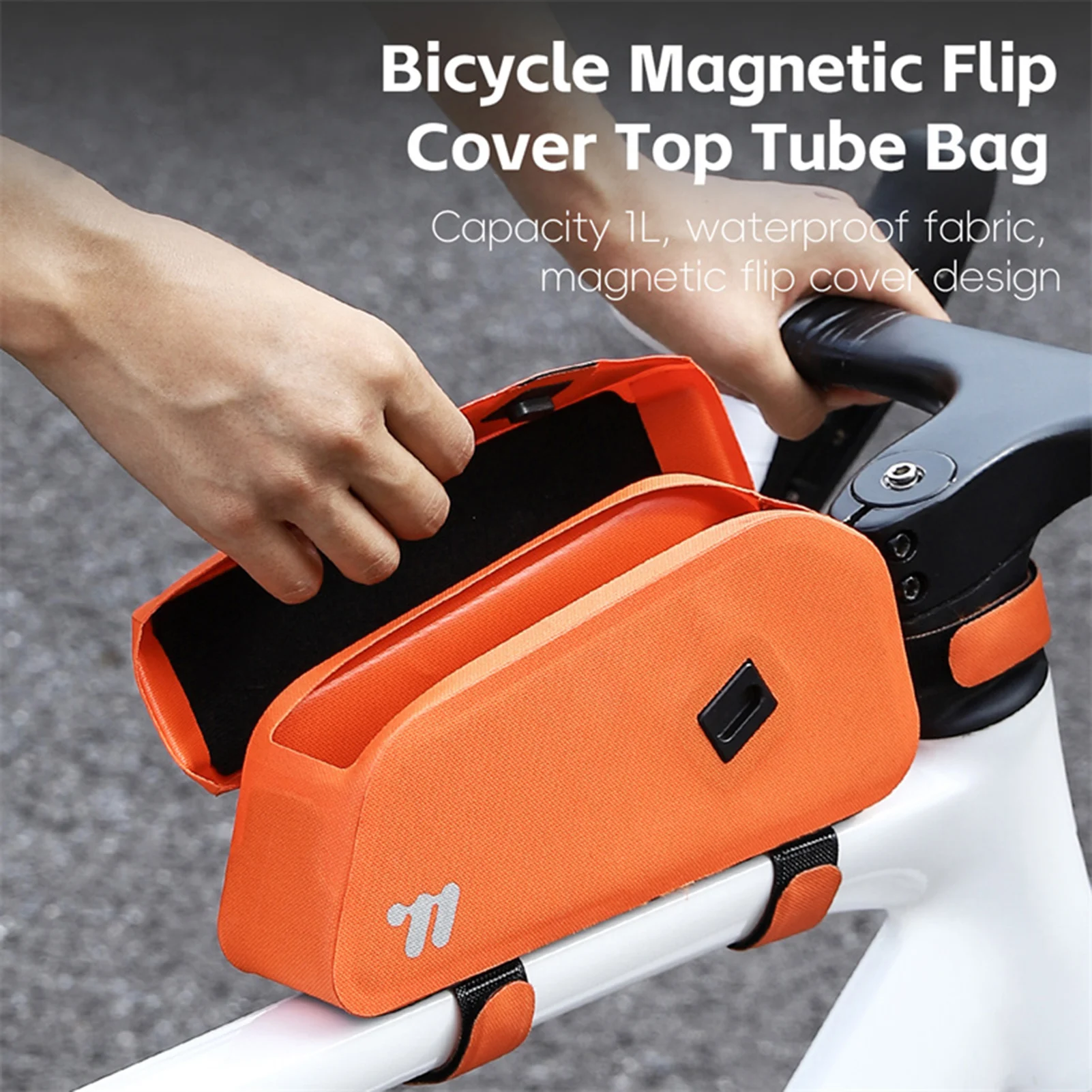 

Bike Frame Bag Top Tube Bike Bag Waterproof Magnetic Flap Riding Bag Mountain Road Bike Frame Bag Top Tube Bike Bag Bolt On