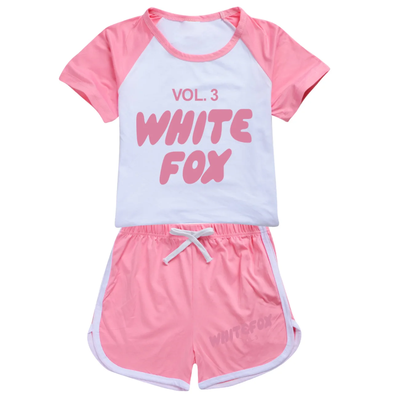 Kids Clothes Boys Girls Vol.3 White Fox Summer Clothing Sets Cartoon Sports Suit TShirt + Shorts Children Casual Outfits Pajamas