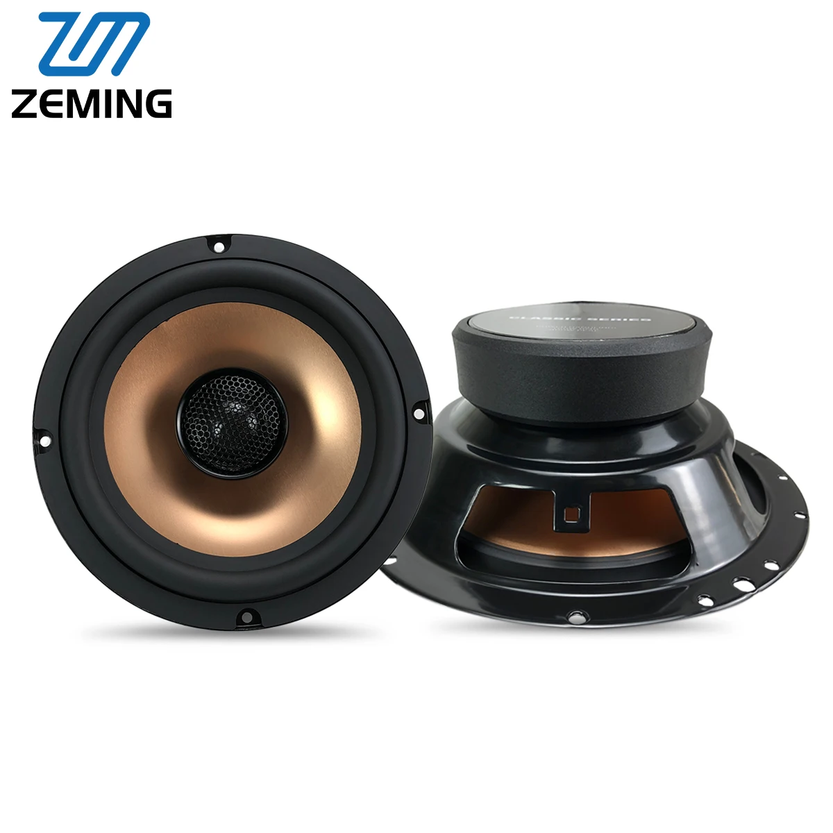 Factory 6.5INCH 2-Way RMS power 65W*2 Full Range Coaxial Car Audio Speakers built-in 20mm silk dome Neodymium magnet tweeter;