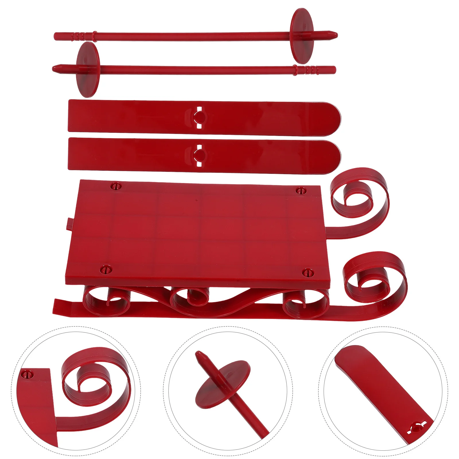 

1Set Christmas Sleigh Skiing Board Decoration Exquisite Tabletop Desktop Ornament Fine Craftsmanship Stable Lightweight