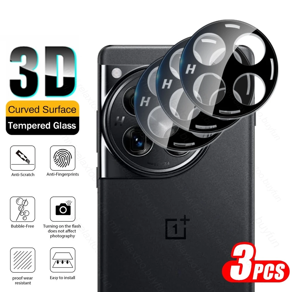 3PCS 3D Tempered Glass Lens Case For OnePlus 12 5G 2024 CPH2581 6.82