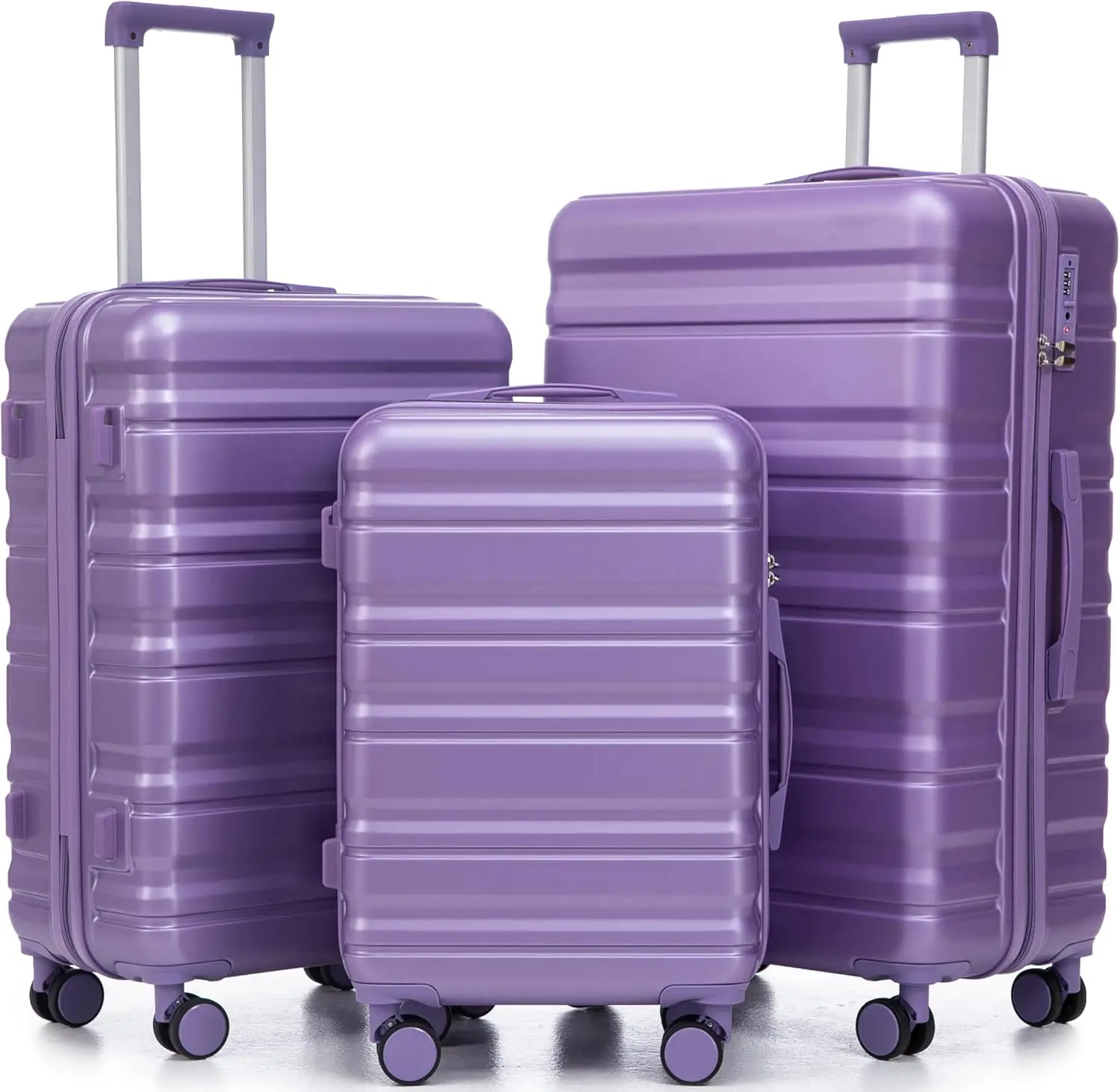 

3-Piece ABS Hardshell Suitcase Set, Lightweight, Scratch-Resistant, Modern Design