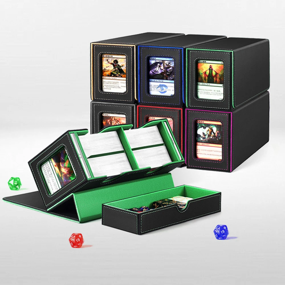 Commander Deck Box 200 Double Sleeved Card Holders with Dice Tray MTG Magic the Gathering Card Organizer