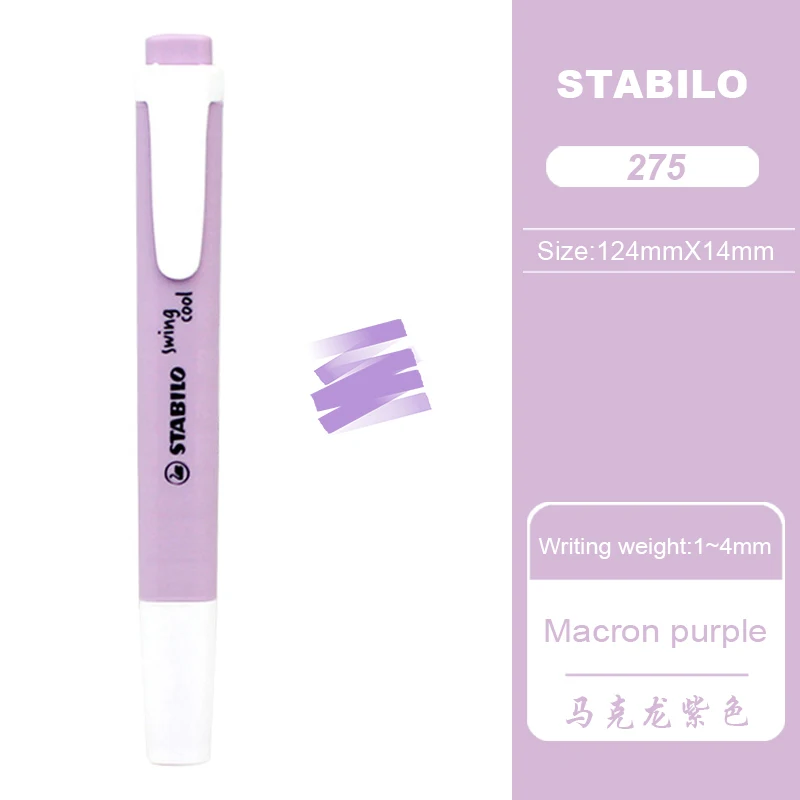 6 Stück Stabilio Text marker 275 Macaron Farbe Schräg kopf Marker Student Malerei Pastell Text marker Schul bedarf Briefpapier