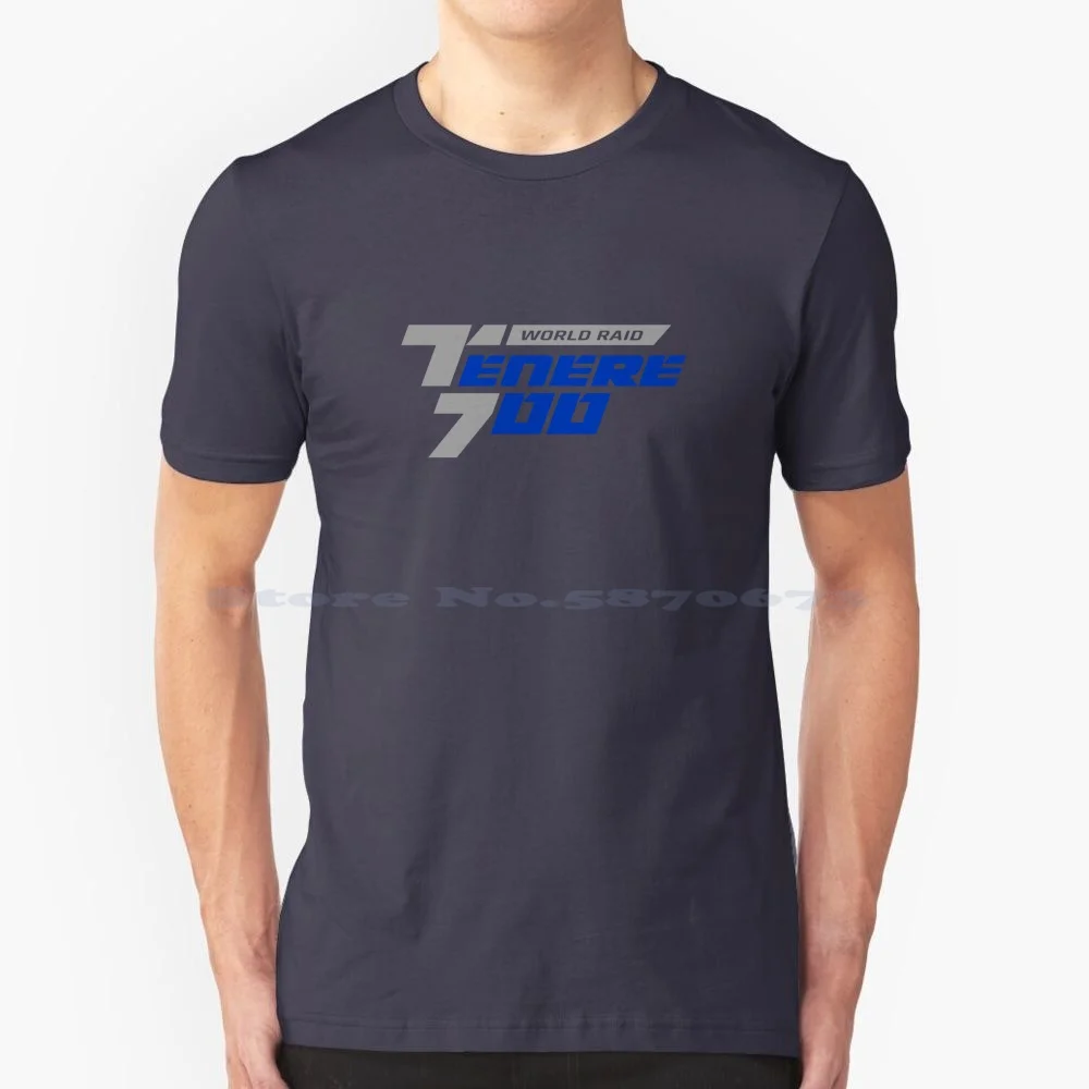 Tenere 700 Logo Gray-Blue Wr T Shirt 100% Cotton Tee Tenere T7 Africatwin Xtz660 Xtz700 Motorbike Motorcycle Enduro Cross