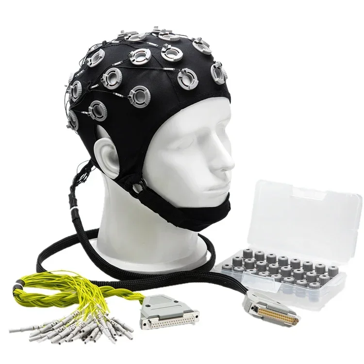 Ce Certified Semi-Dry Gelfree-S3 EEG Electrode Hat; Saline Based Electrode Hat For Direct Use With Brainmaster Eeg Amplifiers