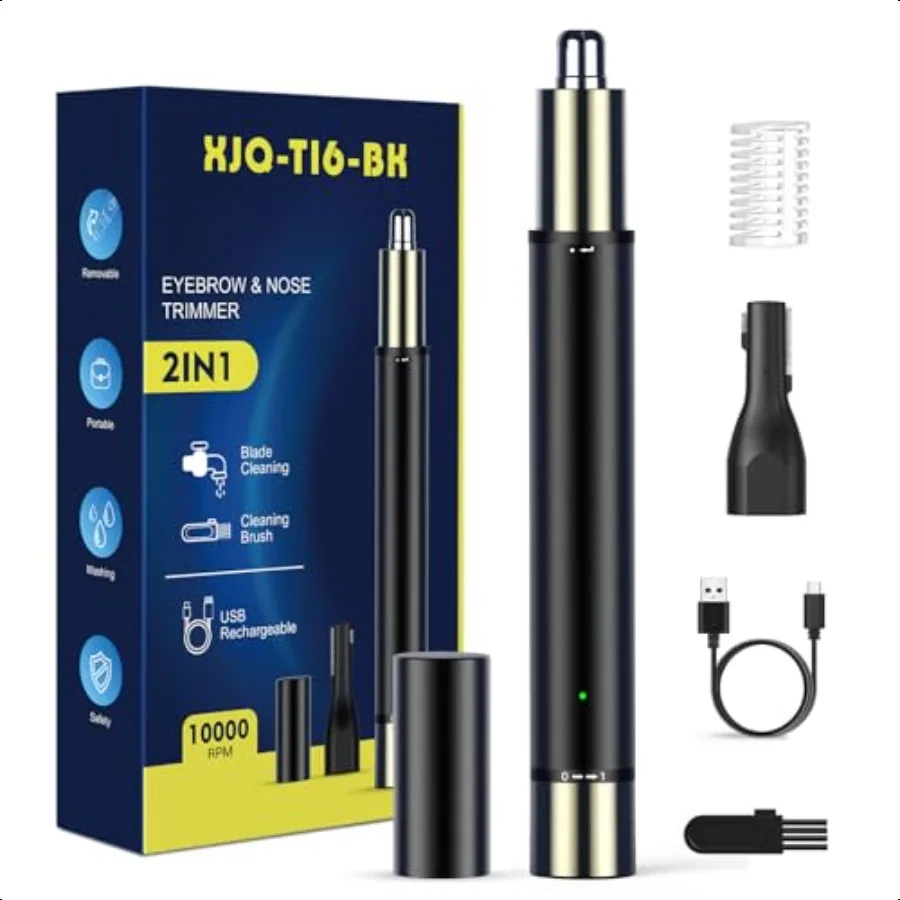 

Nose Hair Trimmer for Men 2025 Painl USB Rechargeable 2in1 Ear and Nose Hair Trimmer for Men Profional Facial Hair Clipper with
