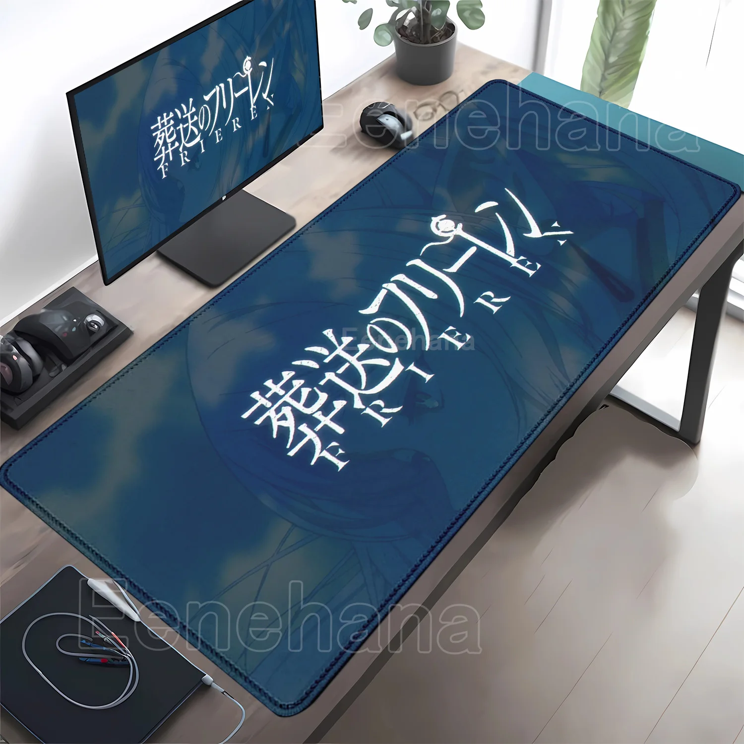 Anime Kawaii Girl Mouse Pad Sousou No Frieren Beyond Journey End Keyboard Laptop Lotus Flower Mousepad PC print offices Desk Mat