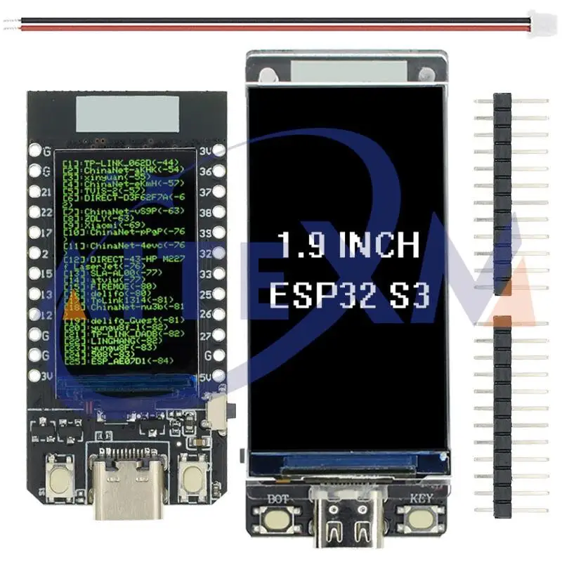 

Плата разработки ESP32 S3, совместимая с Wi-Fi и Bluetooth, 1,9 дюйма, для Arduino