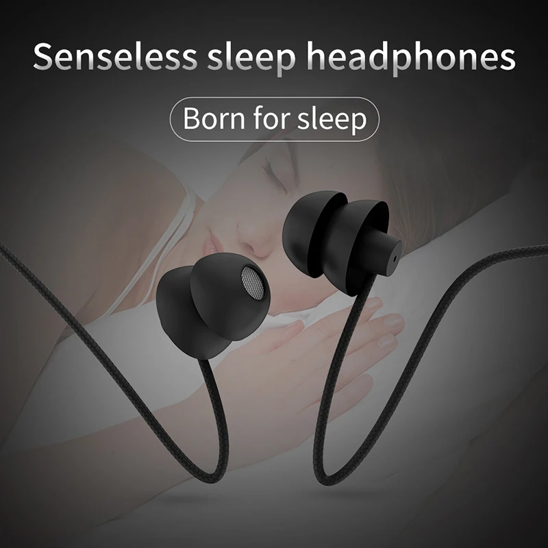 High Quality ASMR Sleeping Earphones Stereo HIFI Heavy Bass Silicone Headsets 3.5MM AUX/Type-C In-Ear Wired Invisible Earbuds