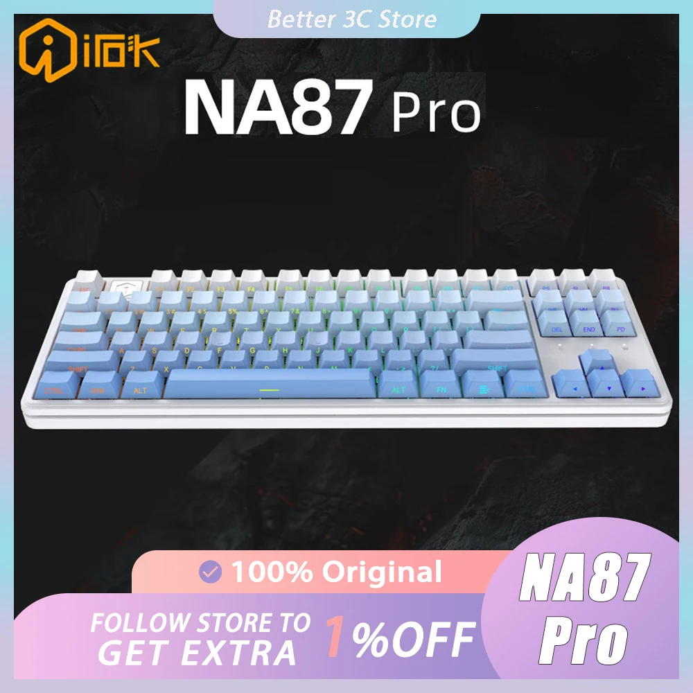 irok na87 pro teclado de interruptor magnetico 8k gatilho rapido rgb baixo atraso teclado para jogos troca quente ergonomia pc gamer varolant 01