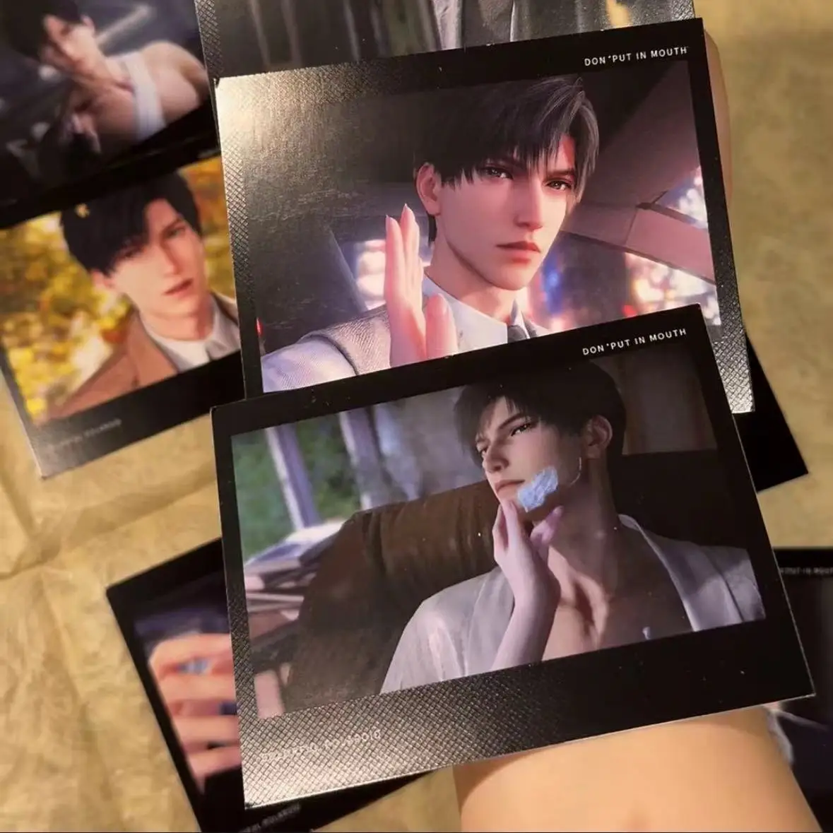 

10 Sheets/Set Love and Deepspace Zayne Lishen Collection Card Anime Cosplay Decoration Postcard Notebook Card for Game Fans Gift