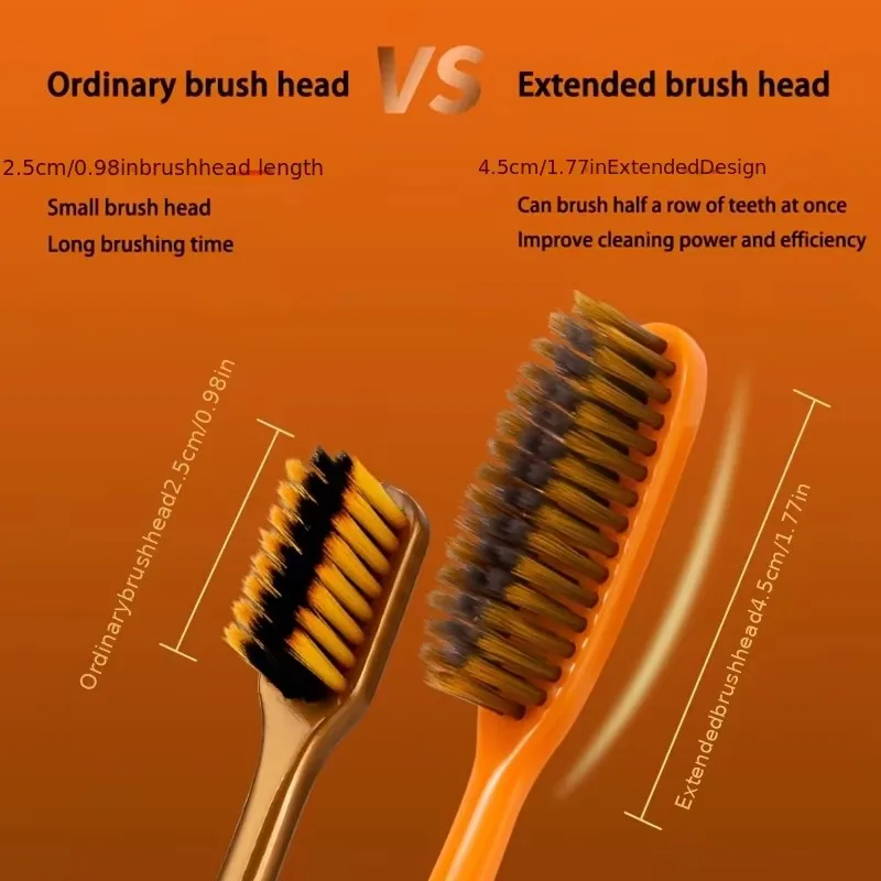 6/12 قطعة فرشاة أسنان للتنظيف العميق دون تهيج اللثة، مريحة للسفر في الهواء الطلق، ضرورية للاستخدام المنزلي، هدايا عطلة رائعة، قوة تنظيف قوية، هدايا عيد الميلاد #3