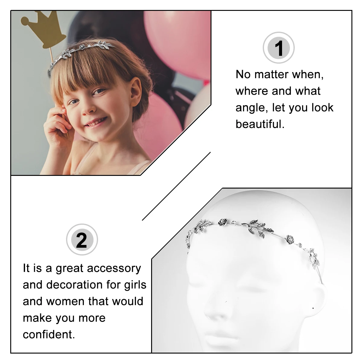 

Elegant Alloy Headband Women Headdress Bridal Hair Accessories Leaves Hairband For Wedding Party Prom Decoration
