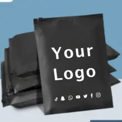 Customized frosted storage zipper bag clothing T-shirt shirt commercial small business packaging product bag print logo 50 pcs